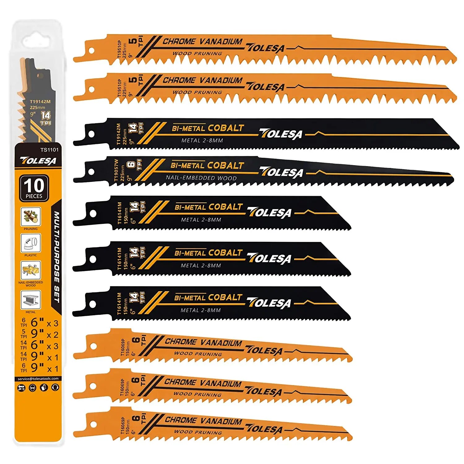 Heavy Equipment Blade - TOLESA pisau gergaji bi-metal, 10 buah