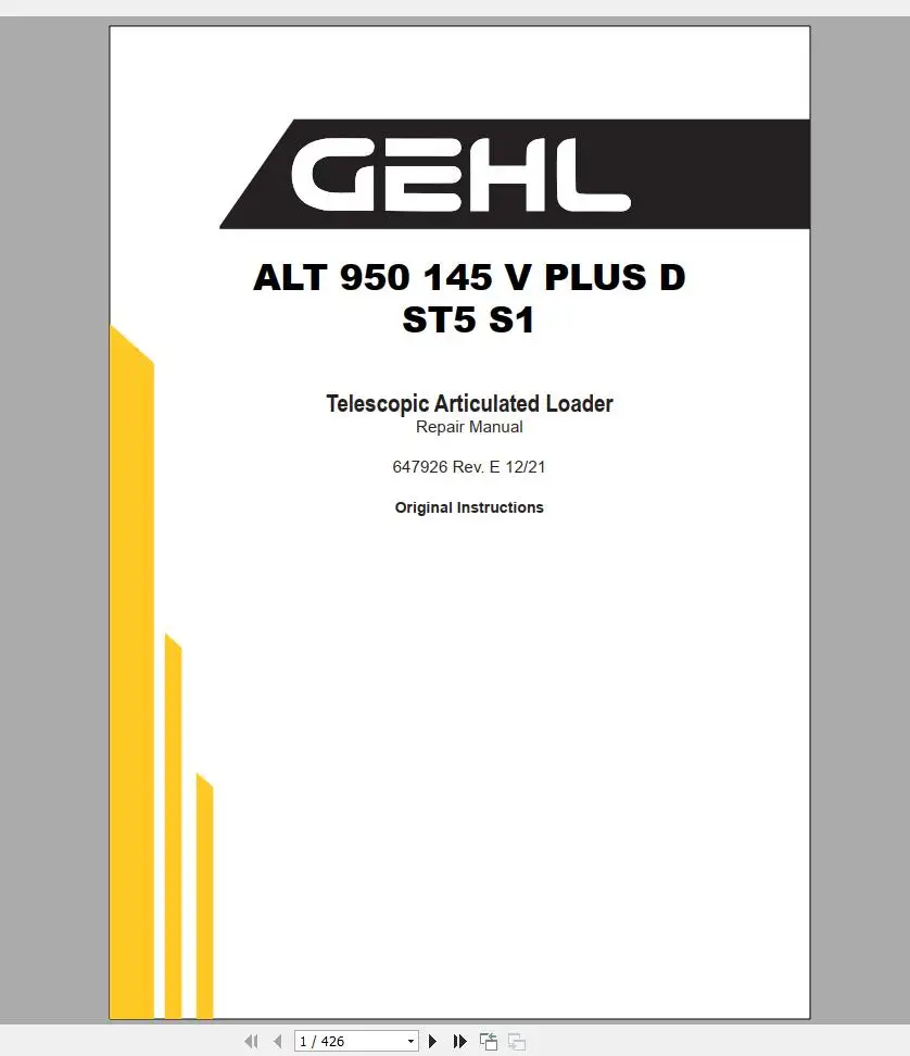 SpecDiag GEHL Machinery Heavy  - Heavy Equipment Electrical Pdf ulasan dan harga